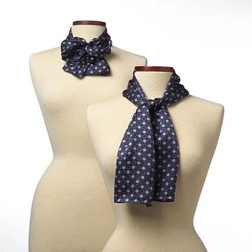 Navy Blue Ellison Bay Wet Dyed Polyester Scarf - 8"x45" 1