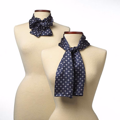 Navy Blue Ellison Bay Wet Dyed Polyester Scarf - 8"x45"