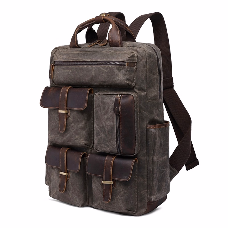 Retro Leather Travel Backpack