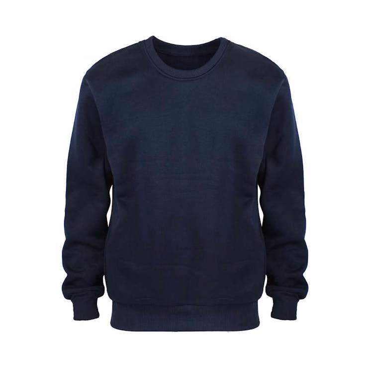 Men's Crew Neck Fleece Pullovers - Size 5XL Navy