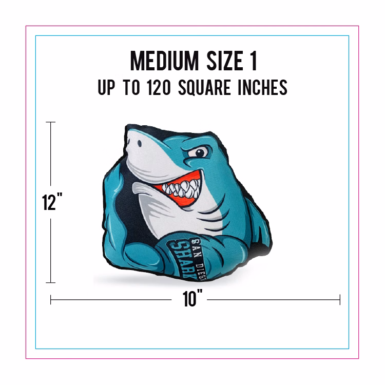 Medium Size 1 Full Color Life-Like Pillow (Up to 120 square inches)