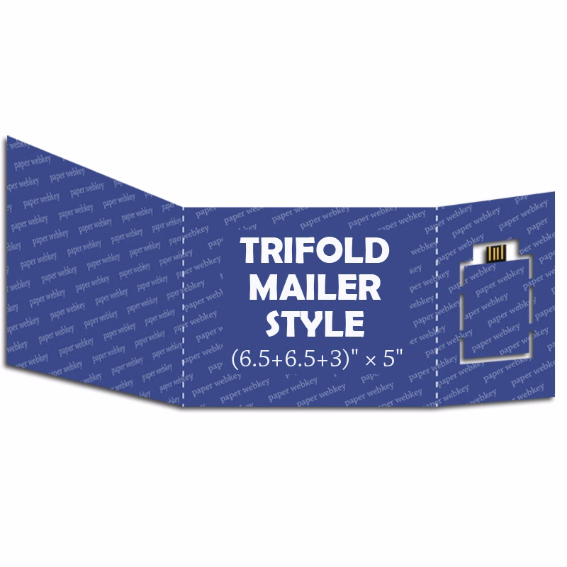 Trifold Mailer (6.5+6.5+3)" x 5" Paper Webkey