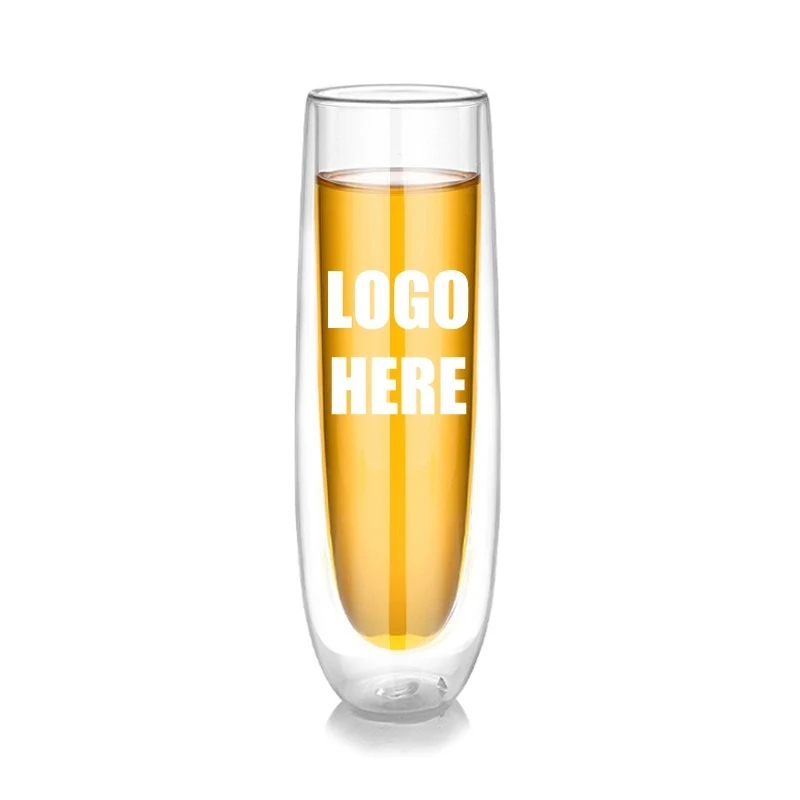 Custom 5 oz Double-Walled Champagne Flute 1