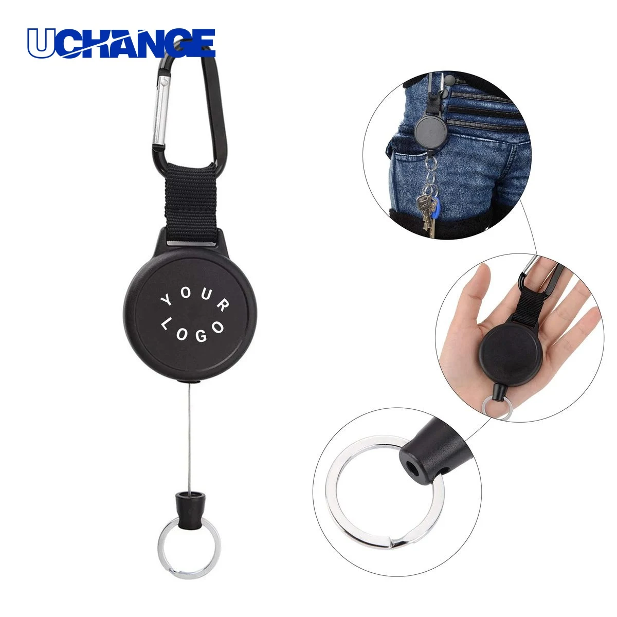 Retractable Badge Clip with Rotating Clip 1