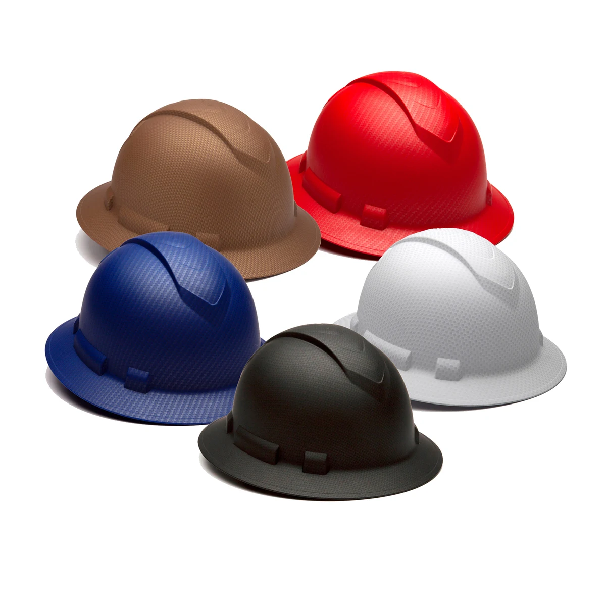 Pyramex Ridgeline Graphite full brim hard hat with ratchet suspension 1