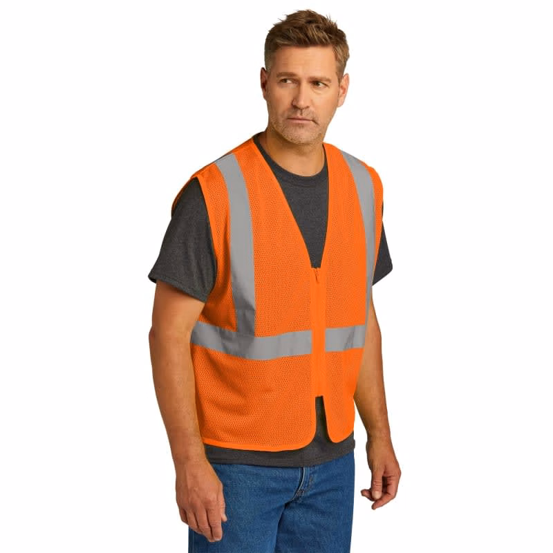 CornerStone ANSI 107 Class 2 Economy Mesh Zippered Vest.