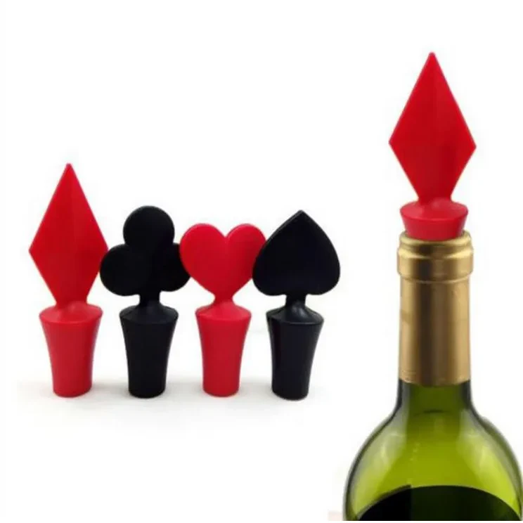 Poker Shape Silicone Wine Stopper 1