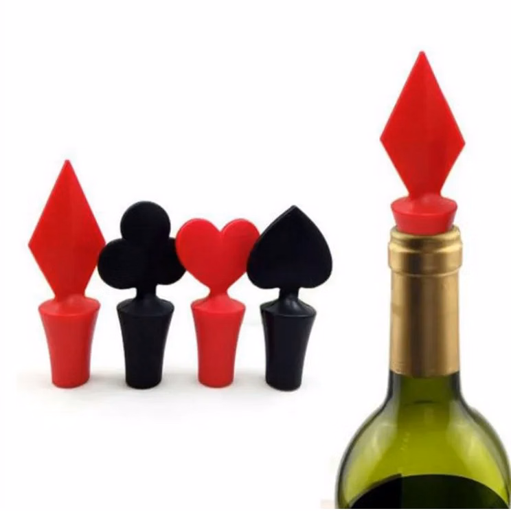 Poker Shape Silicone Wine Stopper