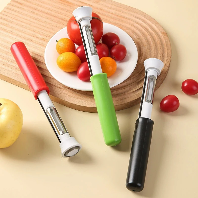 2 in 1 Ergonomic StainlessSteel Fruit Corer Peeler 1