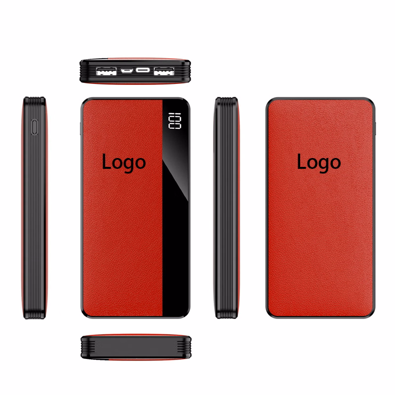 Fast Charging Power Bank w/Leather Cover