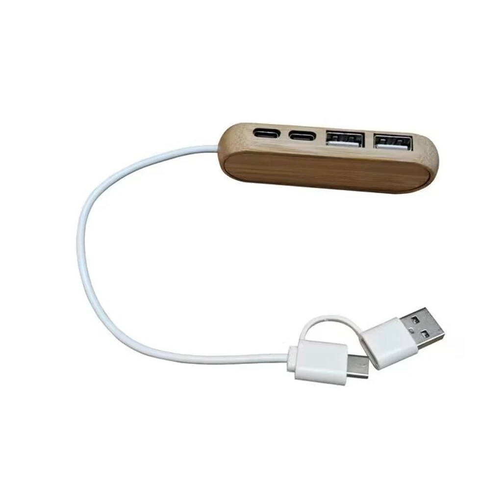 Bamboo Dual Port USB & Type-C Hub 1