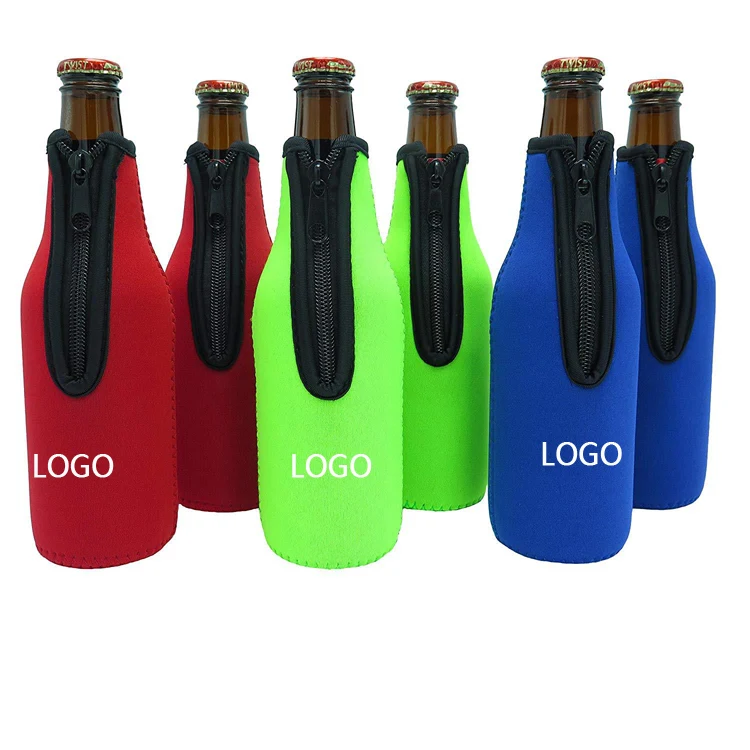 Neoprene Bottle Sleeve, custom koozie with logo imprint 1