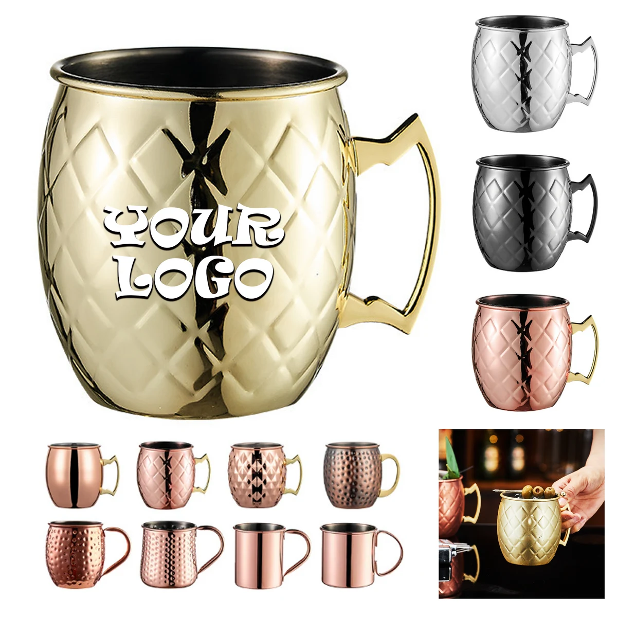 18 oz Stainless Steel Moscow Mule Cup 1
