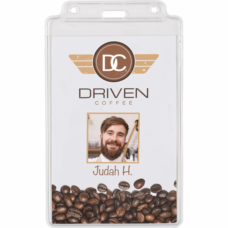 4" x 6-1/2" Vinyl Badge Pouch