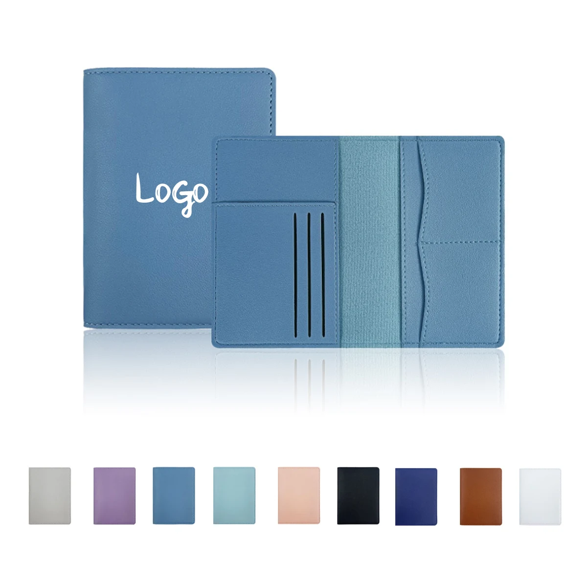 Multiple Slots Pu Leather Passport Holder 1