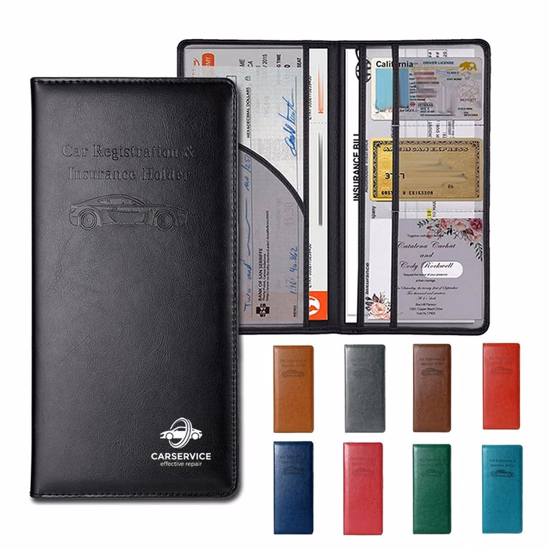 Leather Car Registration and Insurance Card Holder