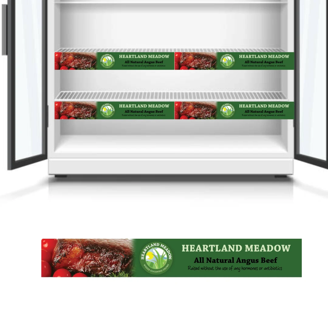 Vinyl Shelf Talker (1.25"x8.5") - Rail Strip Rectangle 1