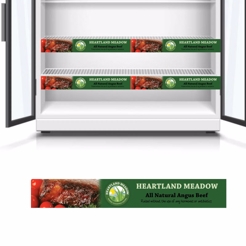 Vinyl Shelf Talker (1.25"x8.5") - Rail Strip Rectangle