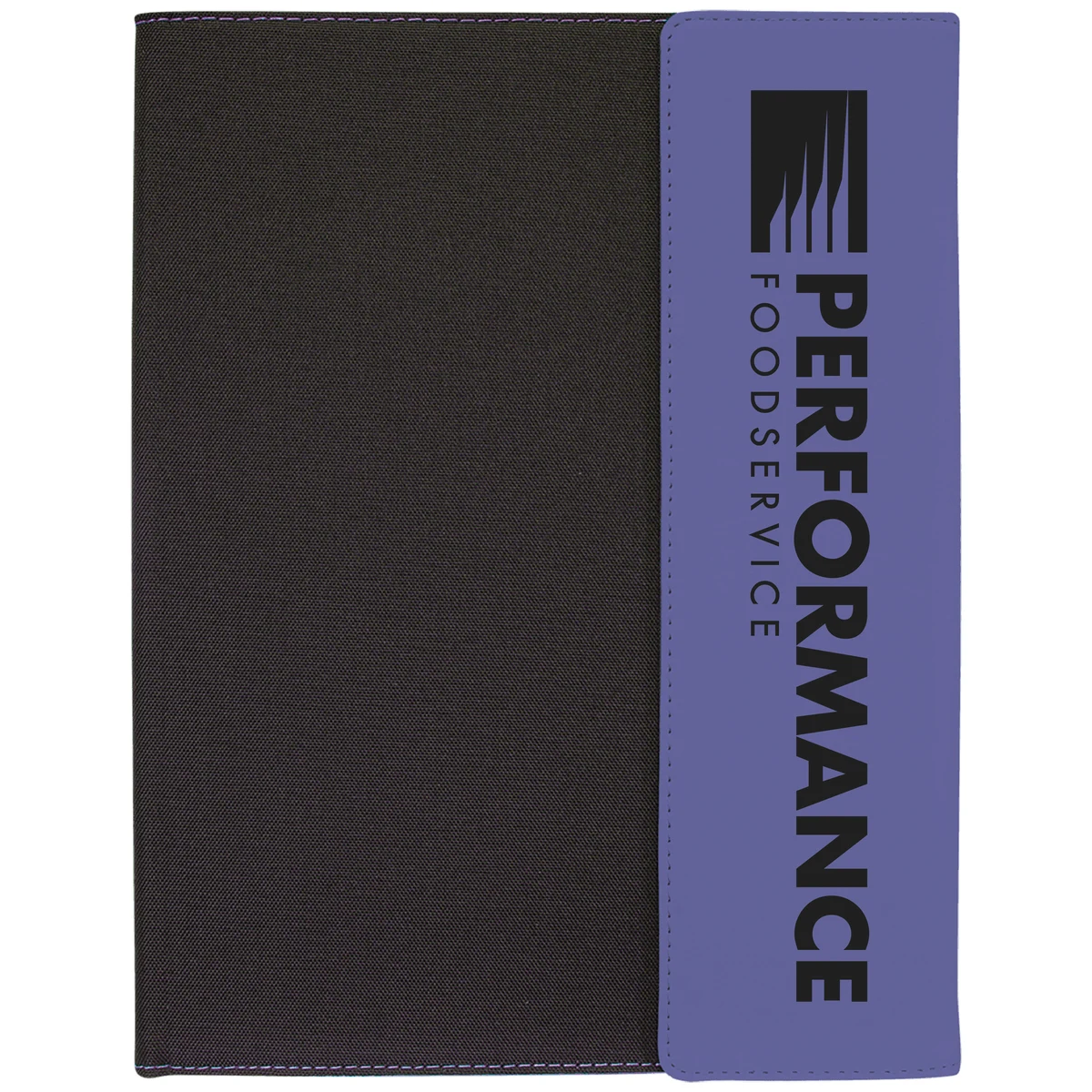 9" x 12" Purple Leatherette & Black Canvas Portfolio 1