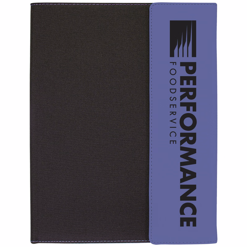9" x 12" Purple Leatherette & Black Canvas Portfolio