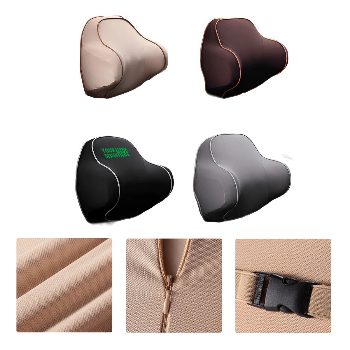 MOQ50 Memory Foam Car Neck Support Pillow Custom Logo 1