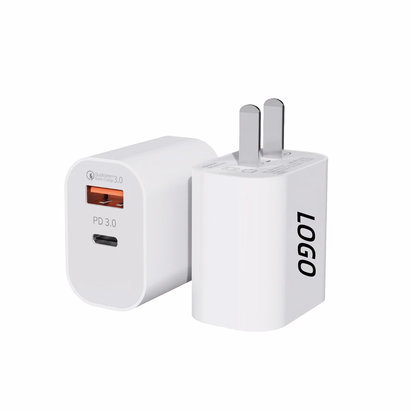20W USB C and Type C Dual Port Wall Charger Block