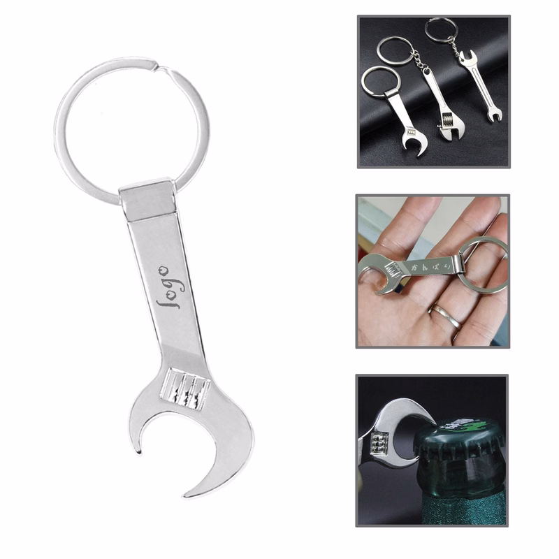 MOQ100 Metal Waist Wrench Beer Bottle Opener
