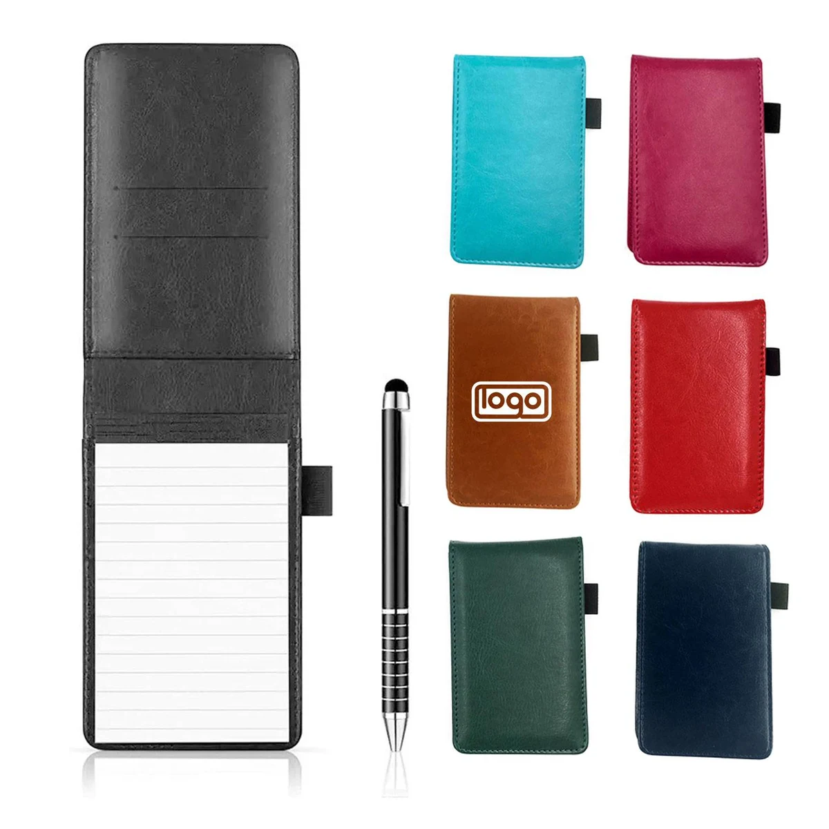 Mini Pocket Notepad Memo Book Lined Sheets With Metal Pen 1