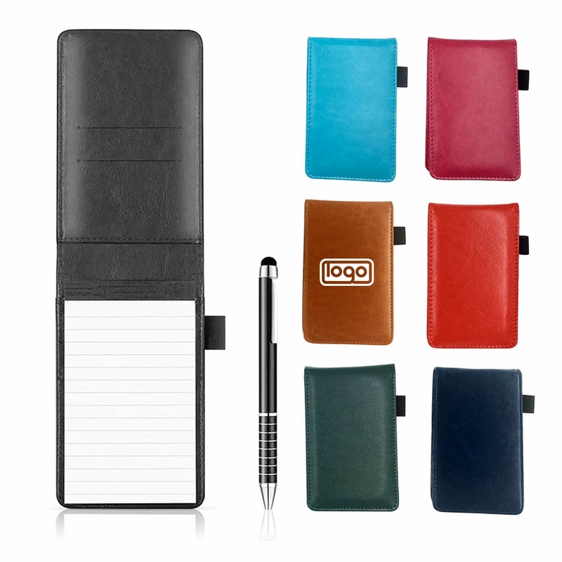 Mini Pocket Notepad Memo Book Lined Sheets With Metal Pen