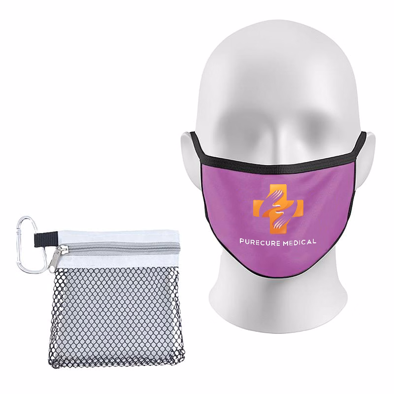 Mesh Bag with Carabiner & Youth 2 Ply Mask