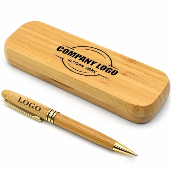 Eco-friendly Natural Bamboo Twist Ballpoint Pen Sets
