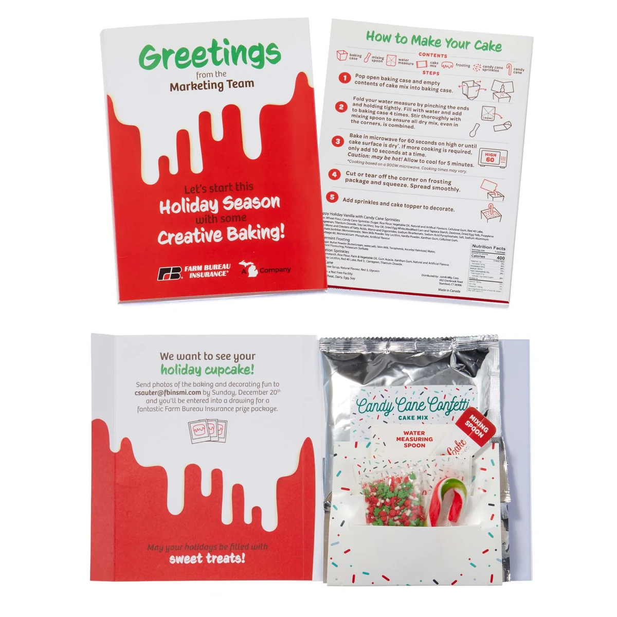Custom InstaCake Holiday Cake in a Card 1