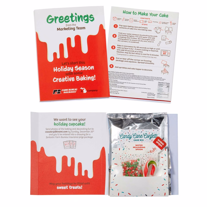 Custom InstaCake Holiday Cake in a Card