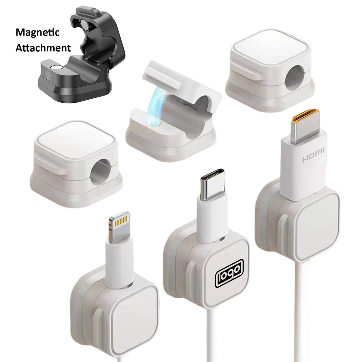 6PCS Desk Magnetic Cord Organizer 1