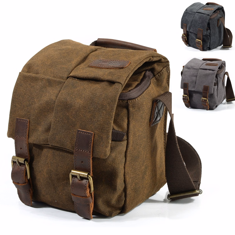 Vintage Canvas Camera Sling Bag
