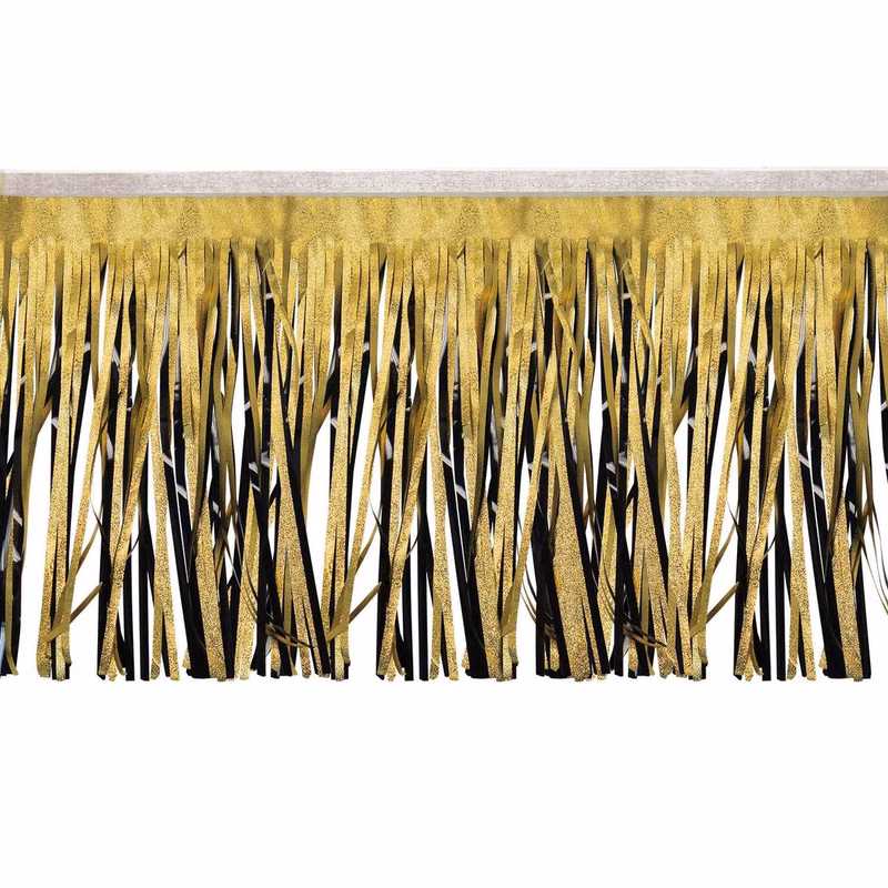 Victory Corps™ Embossed Gold & Standard Black Fringe (15")