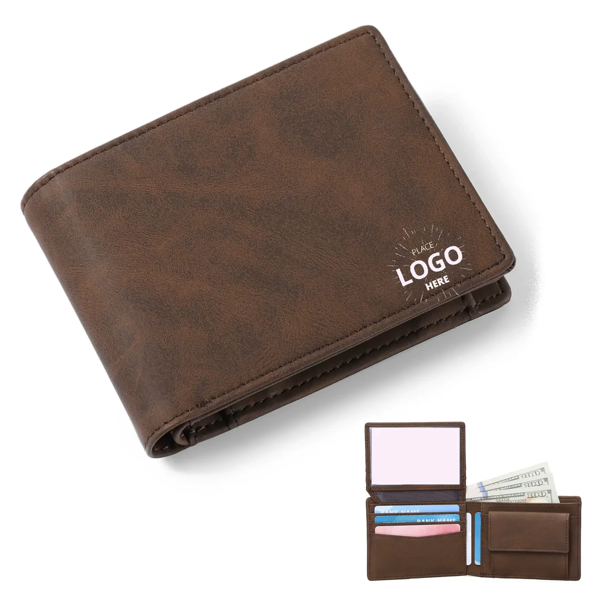 Fashionable Short Leather Men's Wallets 1