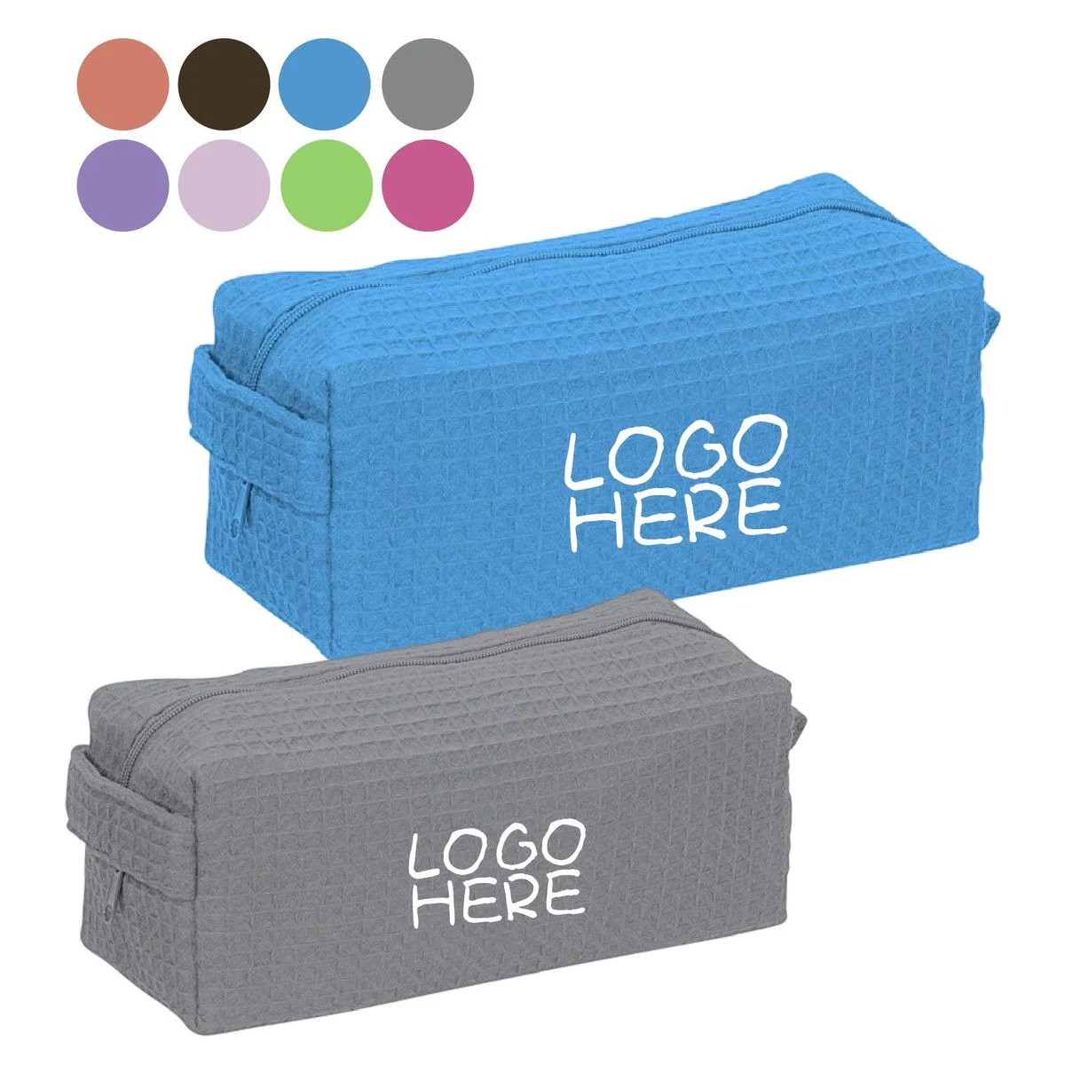 Waffle Weave Cosmetic Bag 1