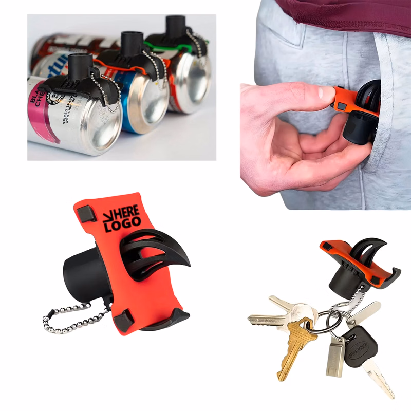 Portable Beer Can Punch Tool With Keychain For Fast Opening
