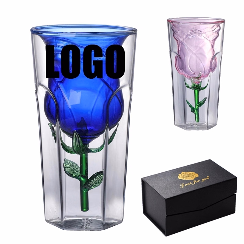 6 OZ. Rose Glass Wine Champagne Gift Drinking Cup