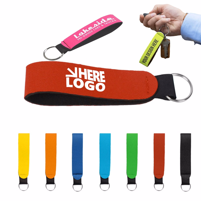 Neoprene Strap Keychains Wristband