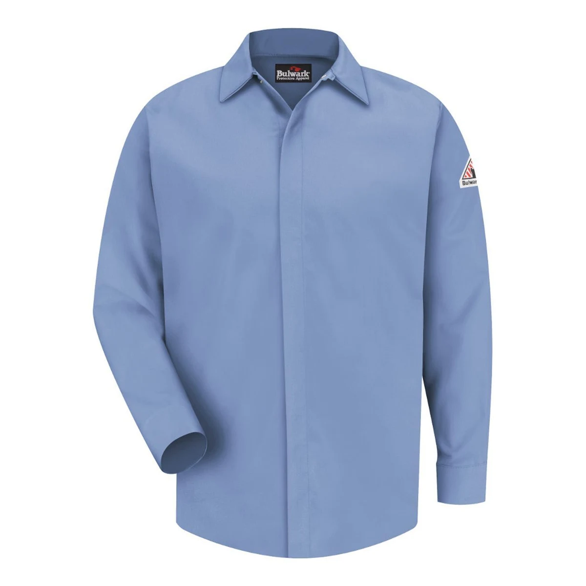 Men's Tall Concealed-Gripper Pocketless Work Shirt - SLS2T 1