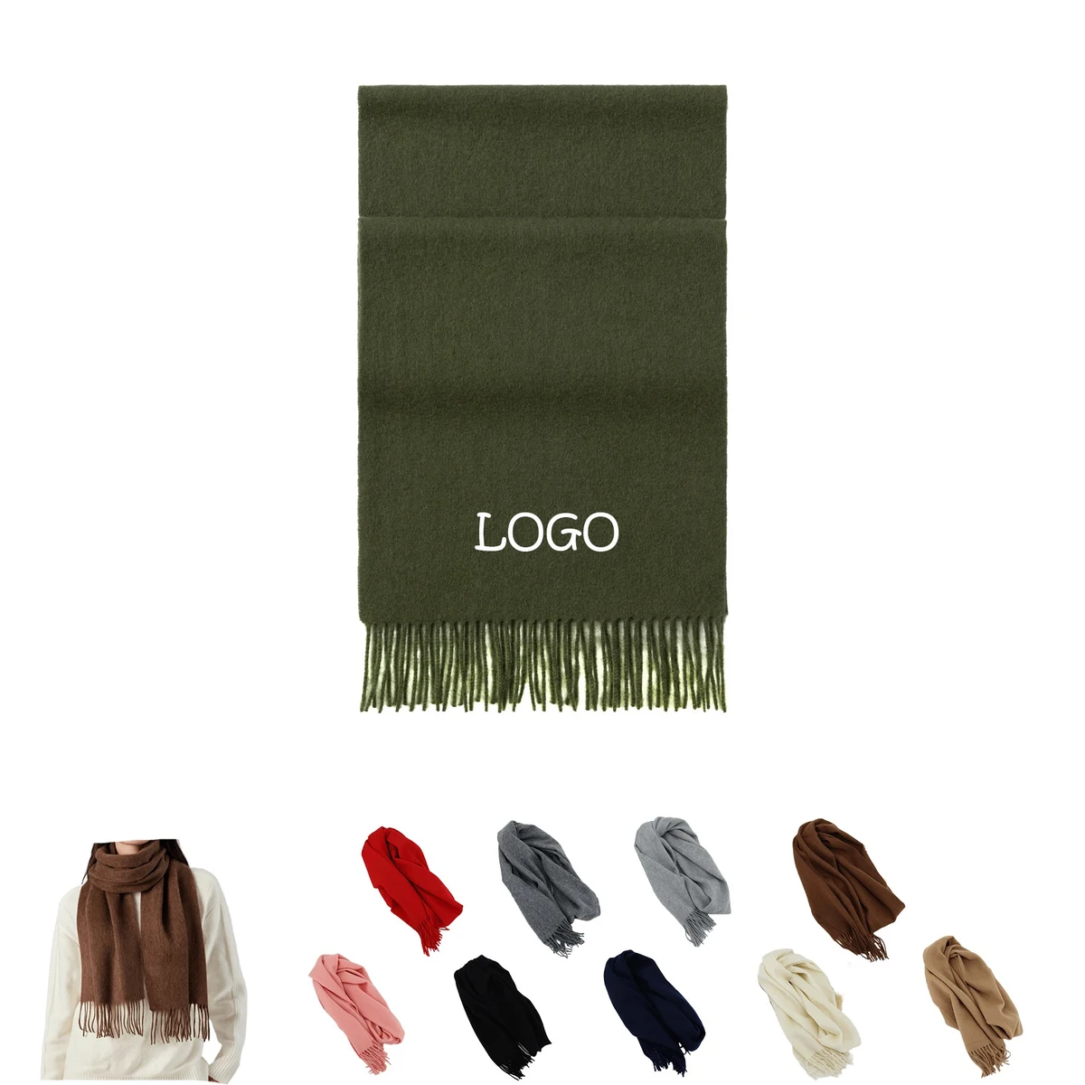 Fashion Solid Color Wool Scarf 1