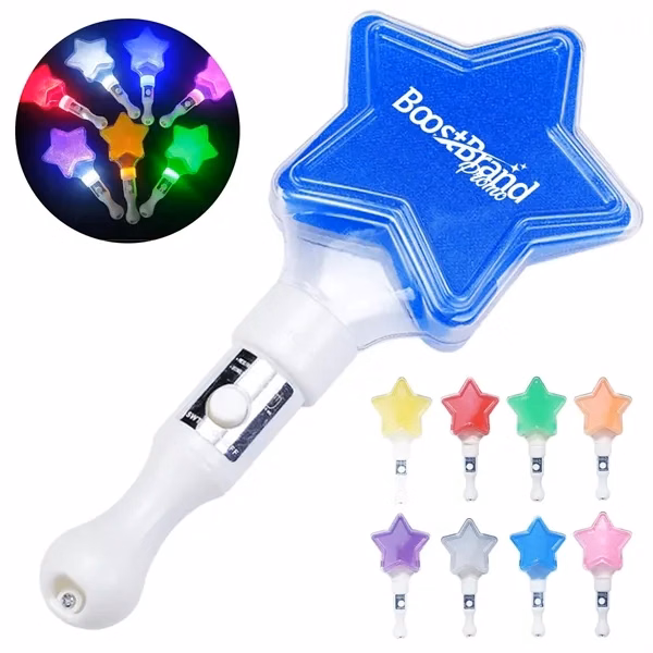 Custom LED Light-Up Star Wand for Events — Festive Glow Party Celebration