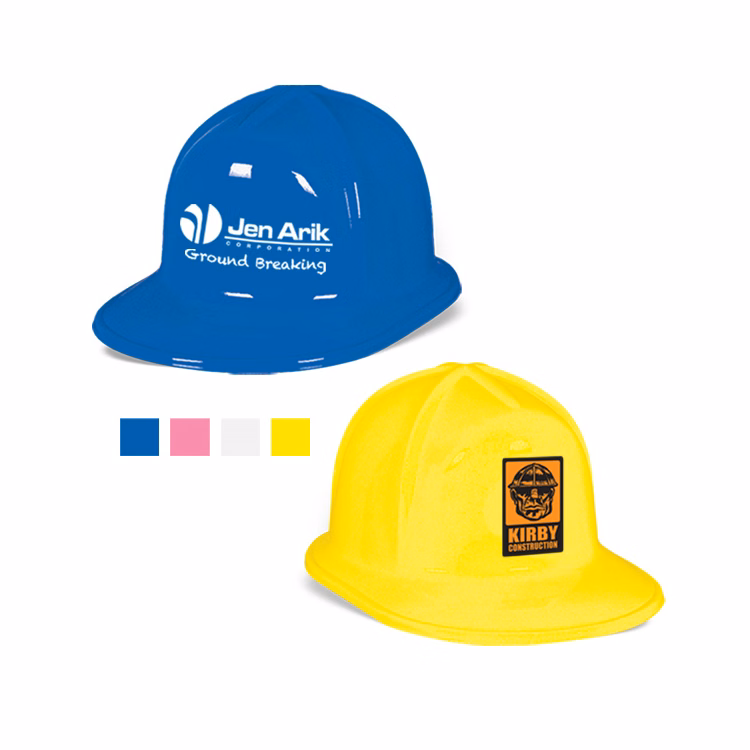 Plastic Construction Hat with Custom Printed Paper Icon