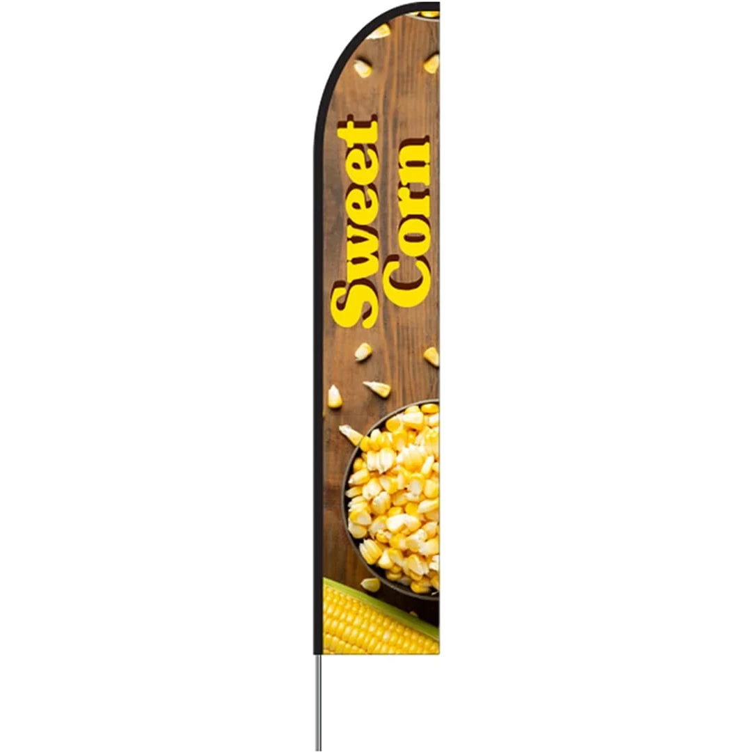 Sweet Corn Feather Flag Kit 15' Feet Feather Flag Sign Outdoor Banner flag banner 1
