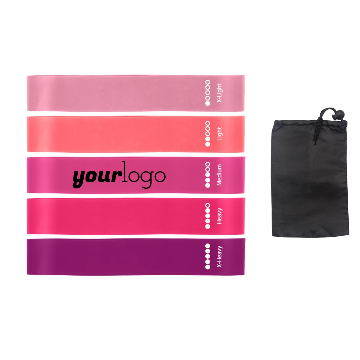Eco-Friendly Latex Resistance Bands Set with Guide 1