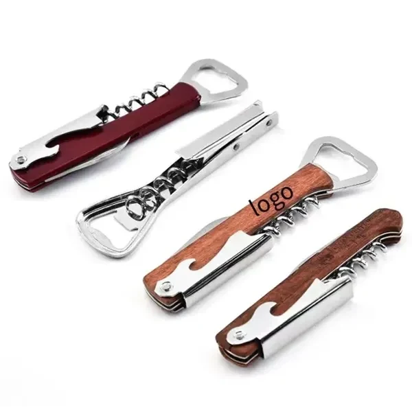 Custom Stainless Steel Wine Bottle Opener — Premium Hospitality Barware Essential 1