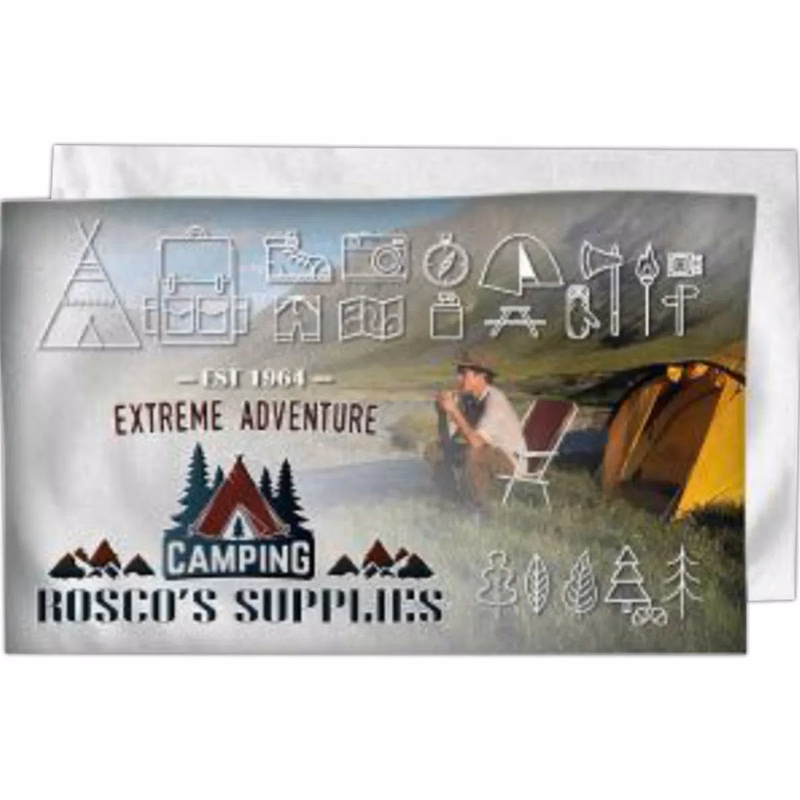 Sublimated Microfiber Terry Sports Towel, 15x25