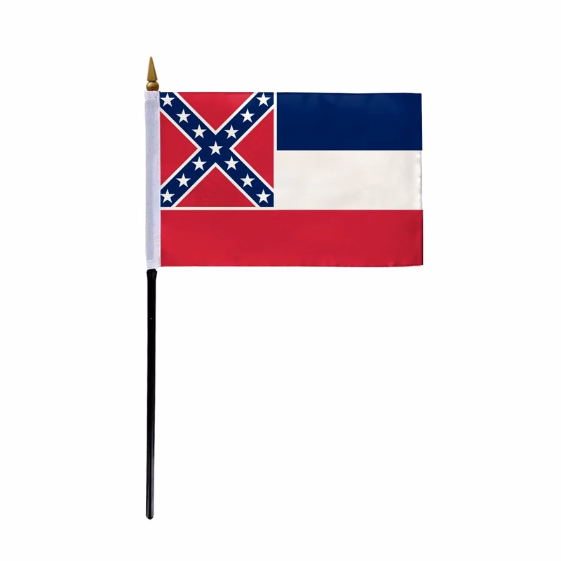 4"x6" & 12"x18'' Mississippi ePoly Printed Stick Flags